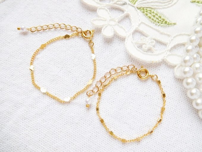 デザインドットチェーンのドール用チョーカー