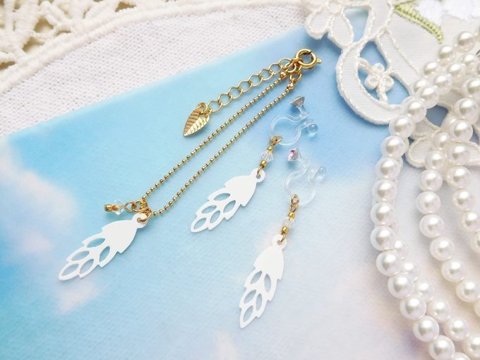 羽根スパングルとクリスタライズのドール用アクセサリーセット