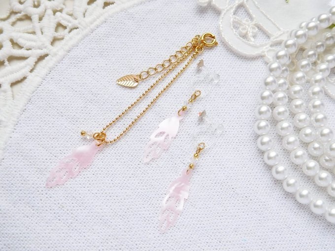 羽根スパングルとクリスタライズのドール用アクセサリーセット