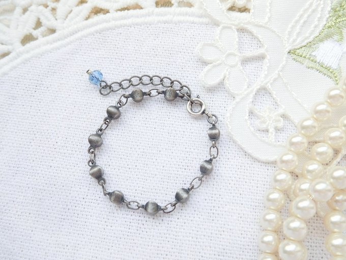 銀古美ころんデザインチェーンのドール用チョーカー