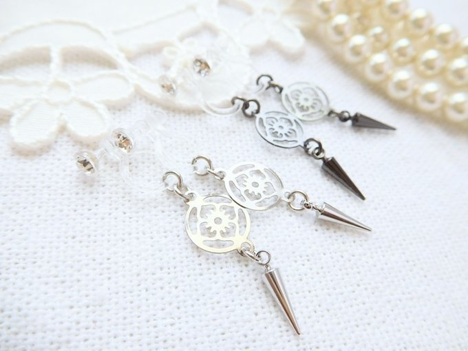 スカシアイリスと尖りのドール用ノンホールピアス