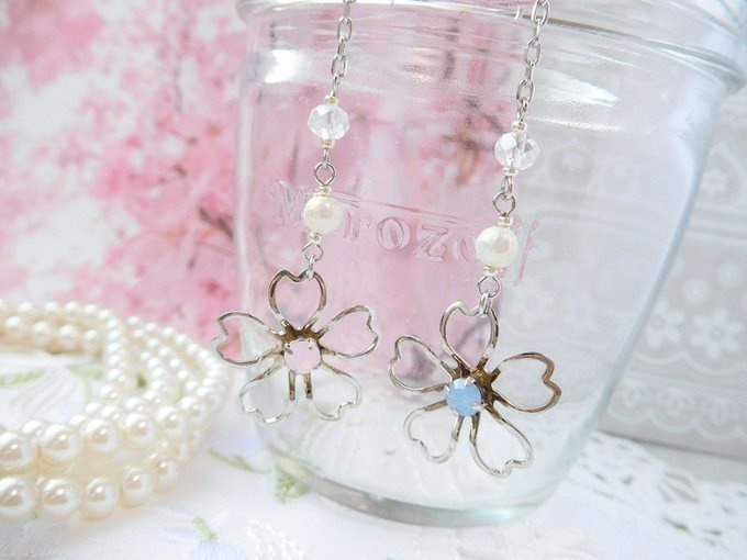 スカシ桜のドール用ウィッグピアスR