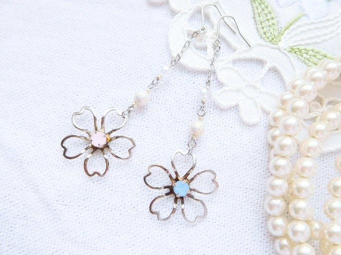 スカシ桜のドール用ウィッグピアスR