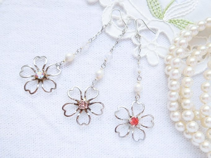 スカシ桜のドール用ウィッグピアスR