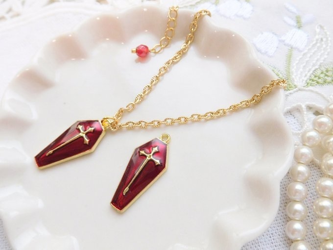 エポ棺チャームのドール用ネックレス