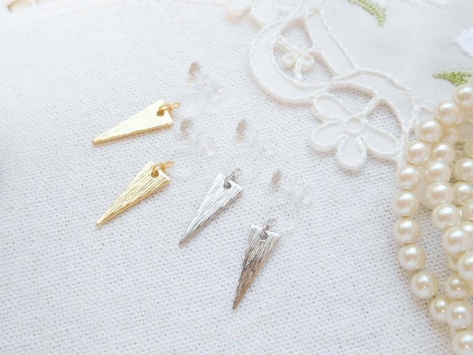 尖りプレートのドール用ノンホールピアス