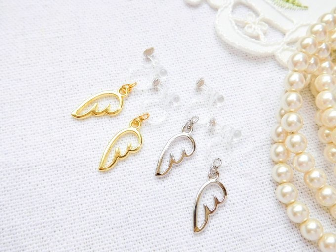 スカシ翼チャームのドール用ノンホールピアス