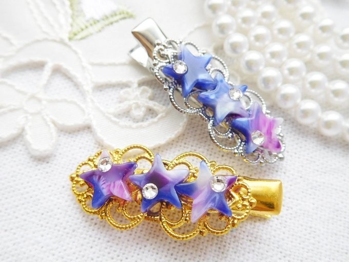 秋夕星のヘアクリップ