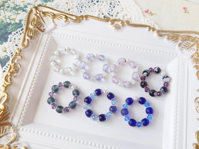 6mmラウンドガラスのドール用ブレスレットR