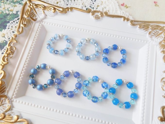 6mmラウンドガラスのドール用ブレスレットR