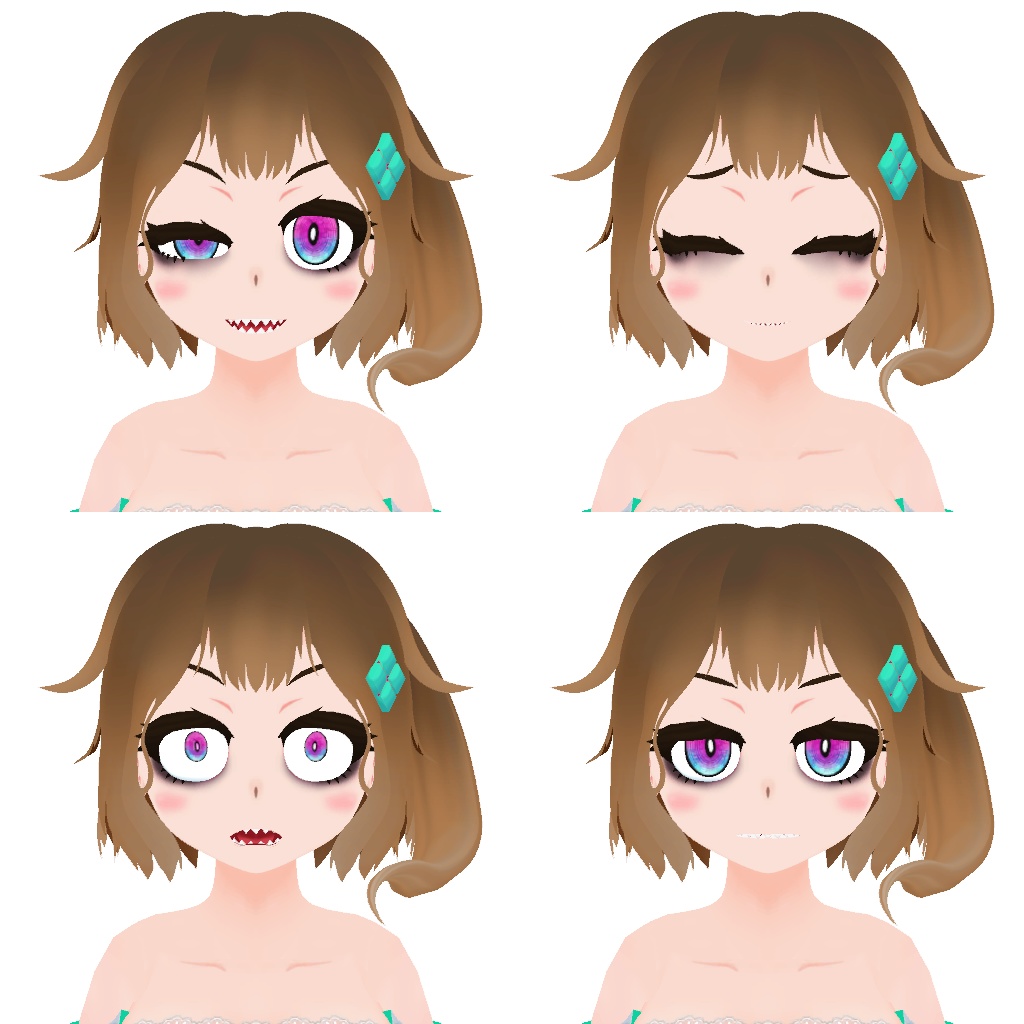 【更新終了】「四菱花音/よつびしかのん」- VRChat向けオリジナル3Dモデル