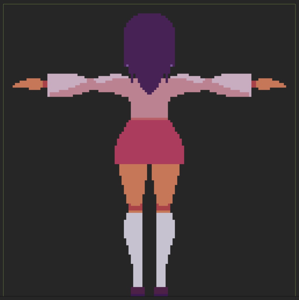 【更新終了】ボクセルヒューマノイド素体(.vox)宇留間わかば【無料】