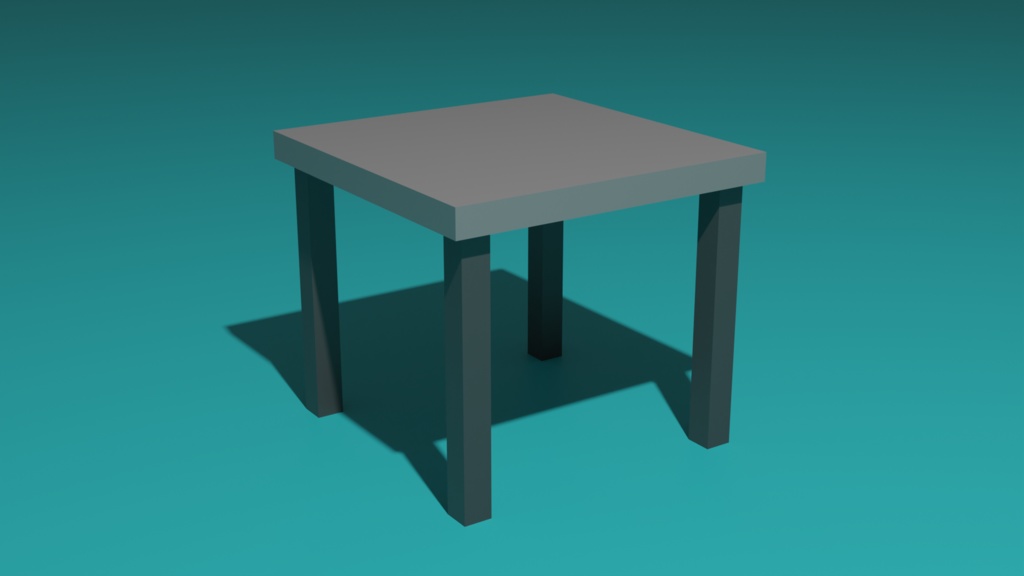 The most simple table (Low poly FBX) 