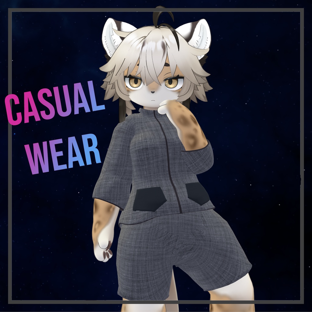 Haishima-灰島 Casual wear outfit for VRChat avatar 《FREE》