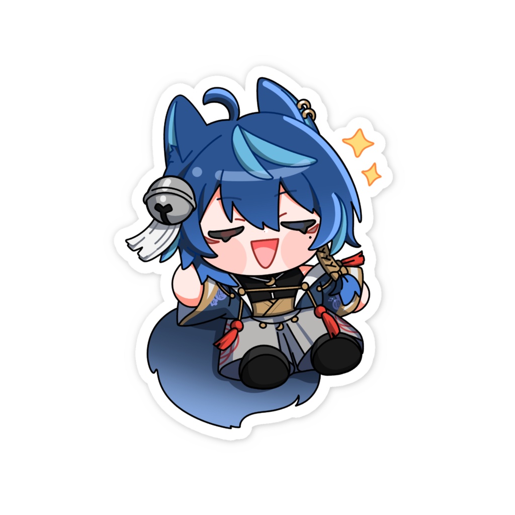 【十七夜いな】ちみキャラ スマホステッカー