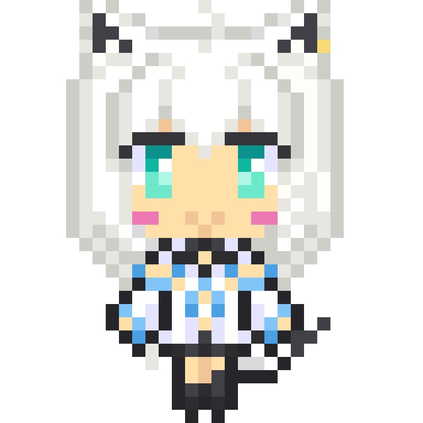 【非公式】白上フブキ　ドット絵アクリルスタンド