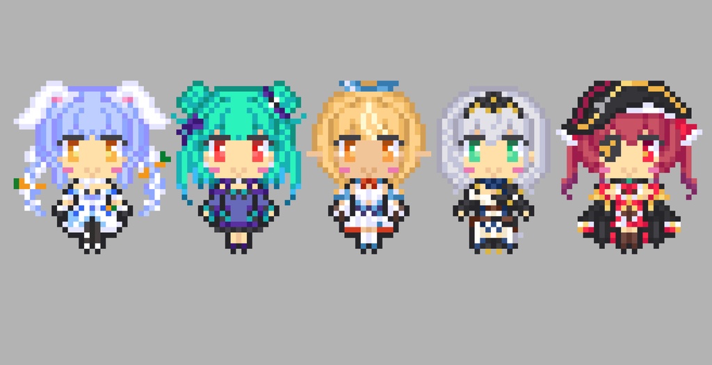 【非公式】ホロライブファンタジー　ドット絵アクリルスタンドセット