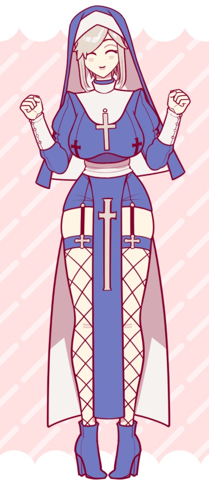 Cheerful Nun Vtuber Live2D Model [ 陽気 修道女 ]  live2dモデル