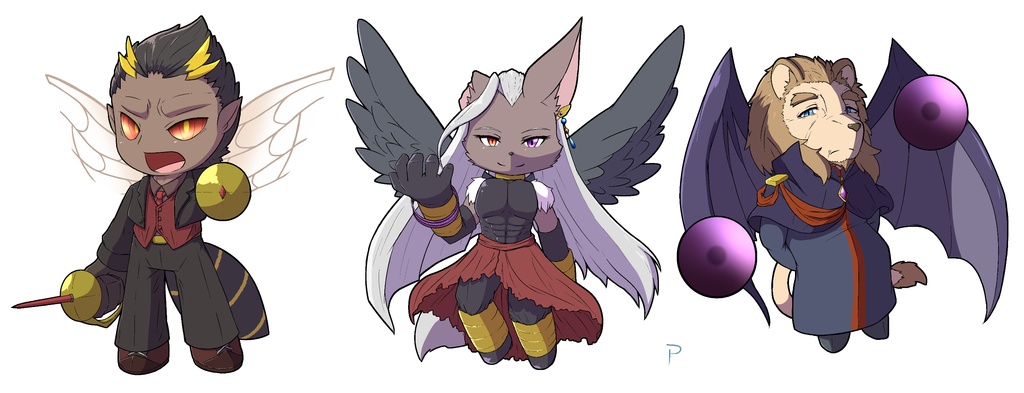 悪魔3人組 ミニアクリルフィギュアセット