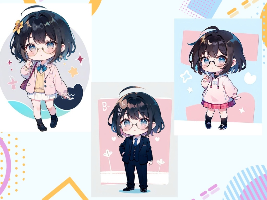 かわいい女の子立ち絵セット１