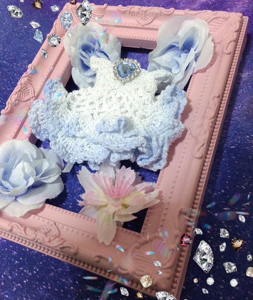 【受注】手編みレースウエディングドレスセット