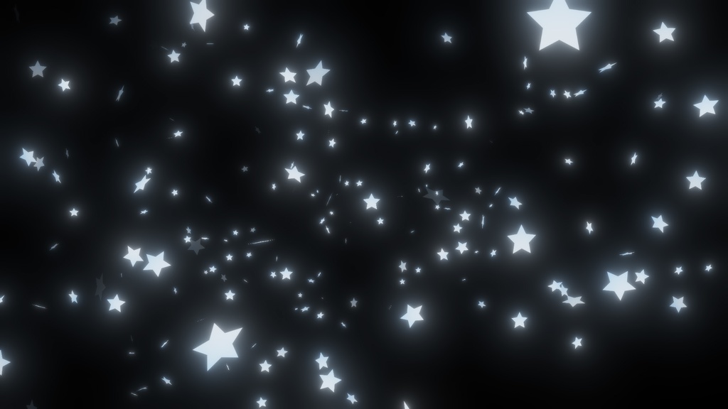 【動画・配信素材】星パーティクル(ループ可)-star particle-