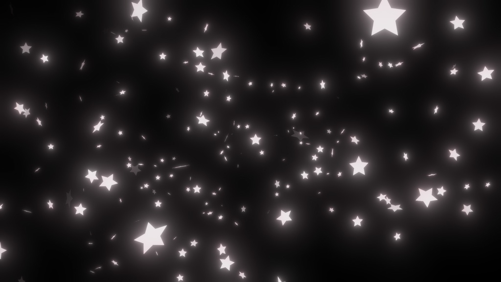 【動画・配信素材】星パーティクル(ループ可)-star particle-