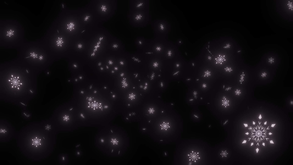 【動画・配信素材】雪パーティクル(ループ可)-snow particle-