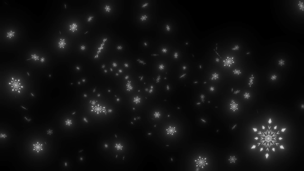 【動画・配信素材】雪パーティクル（ループ可）-snow particle-