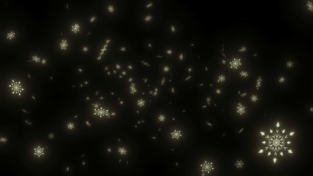 【動画・配信素材】雪パーティクル(ループ可)-snow particle-