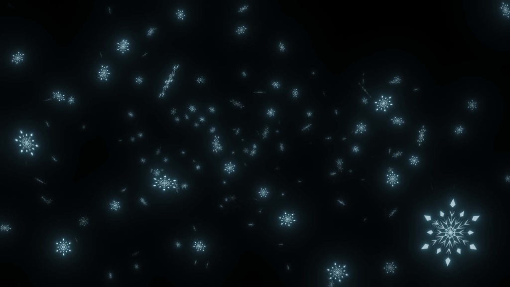 【動画・配信素材】雪パーティクル(ループ可)-snow particle-