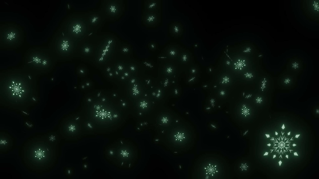 【動画・配信素材】雪パーティクル(ループ可)-snow particle-