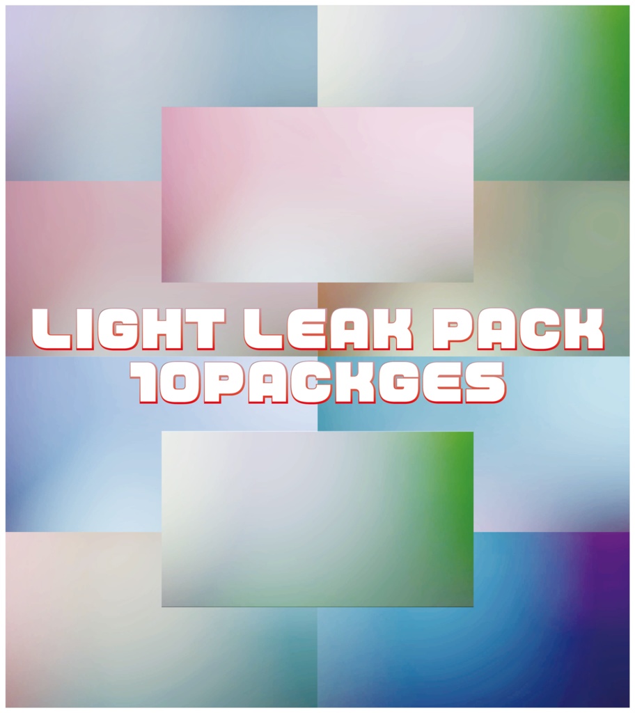 【動画・配信素材】ライトリーク10種類セット(ループ可)-Light Leakage 10 types set-