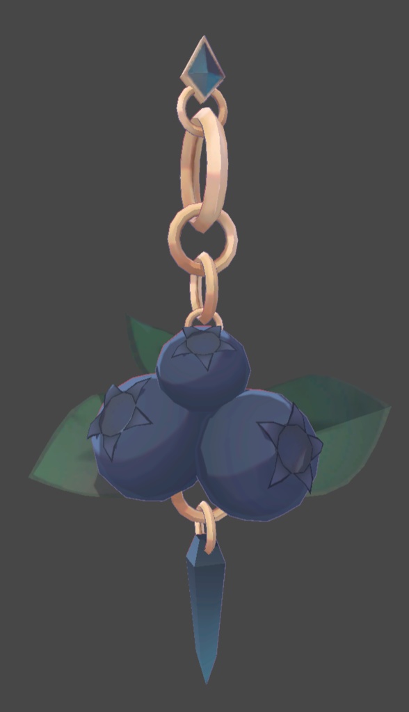 ブルーベリーの耳飾り