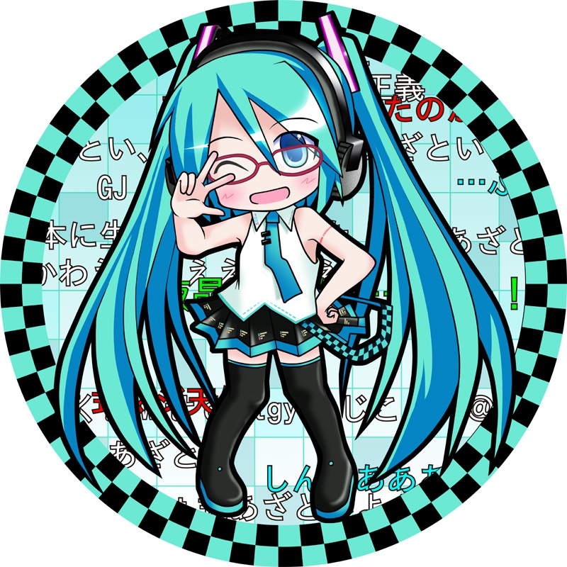 ボーカロイド44㎜缶バッチ初音ミクTYPEA