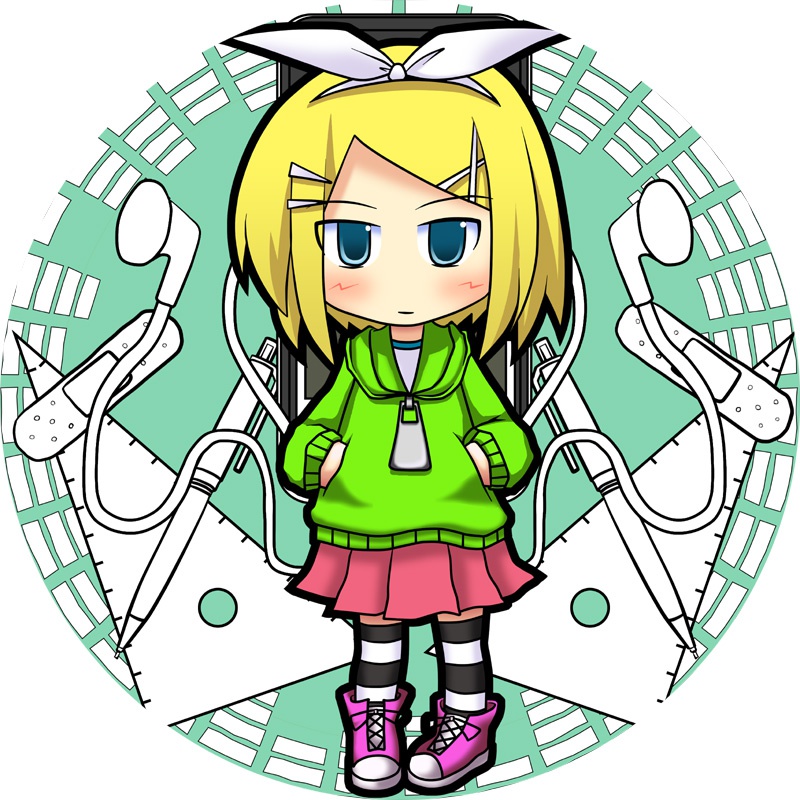 ボーカロイド44㎜缶バッチ鏡音リン