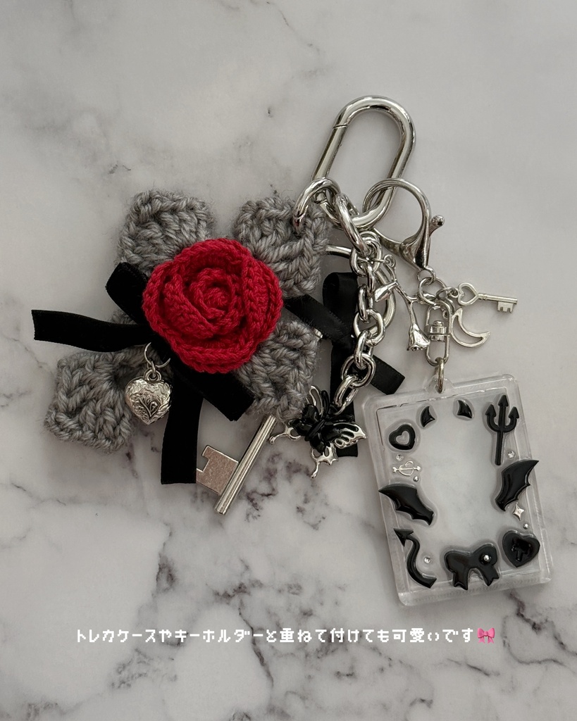 ✧ Rose cross Keychain