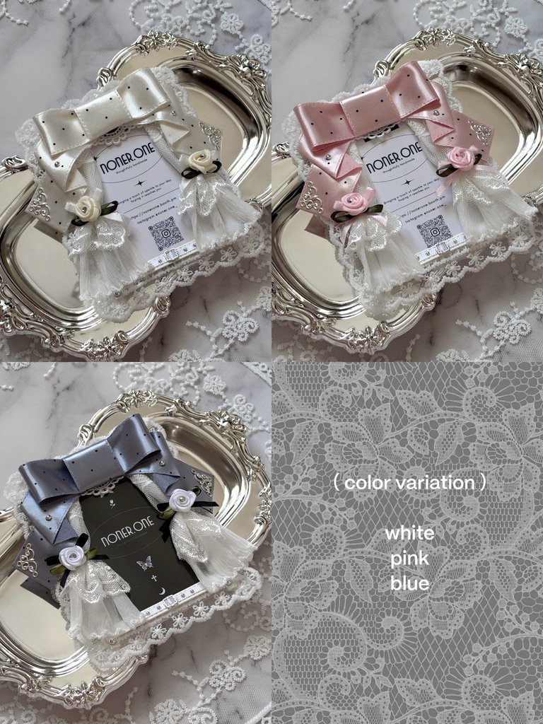 ✧ satin dot ribbon case