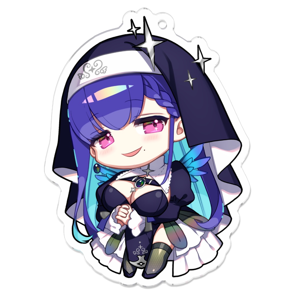 【アクリルキーホルダー】黒蛋アオイ公式ミニキャラ【通常版】