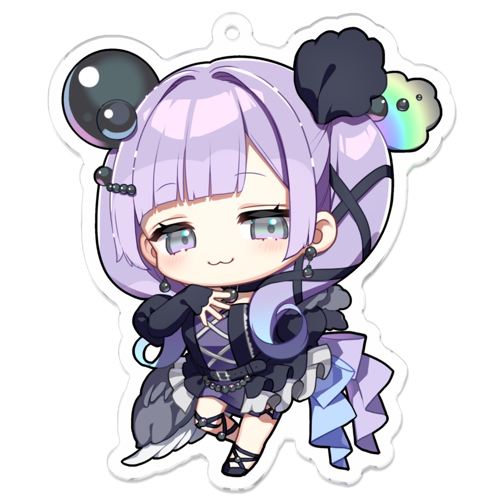 【アクリルキーホルダー】黒蝶しんじゅ公式ミニキャラ【通常版】