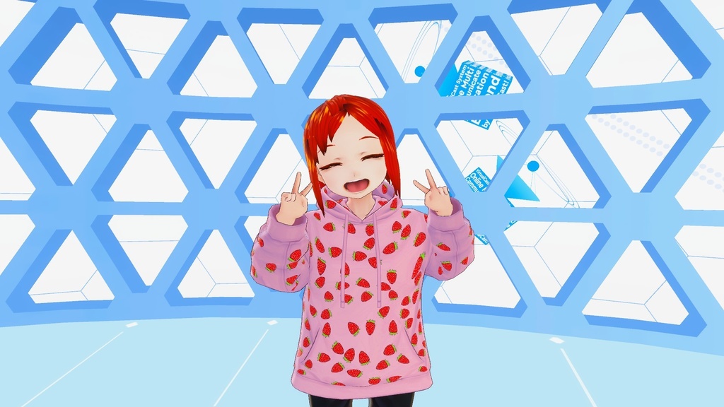 VROID用苺たっぷりパーカー(字あり&字なし)