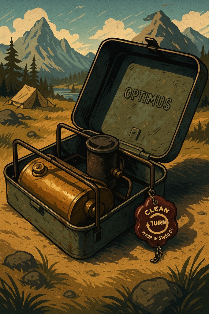 OPTIMUS 111 ハイカー ヴィンテージ ストーブ イラスト 2種類