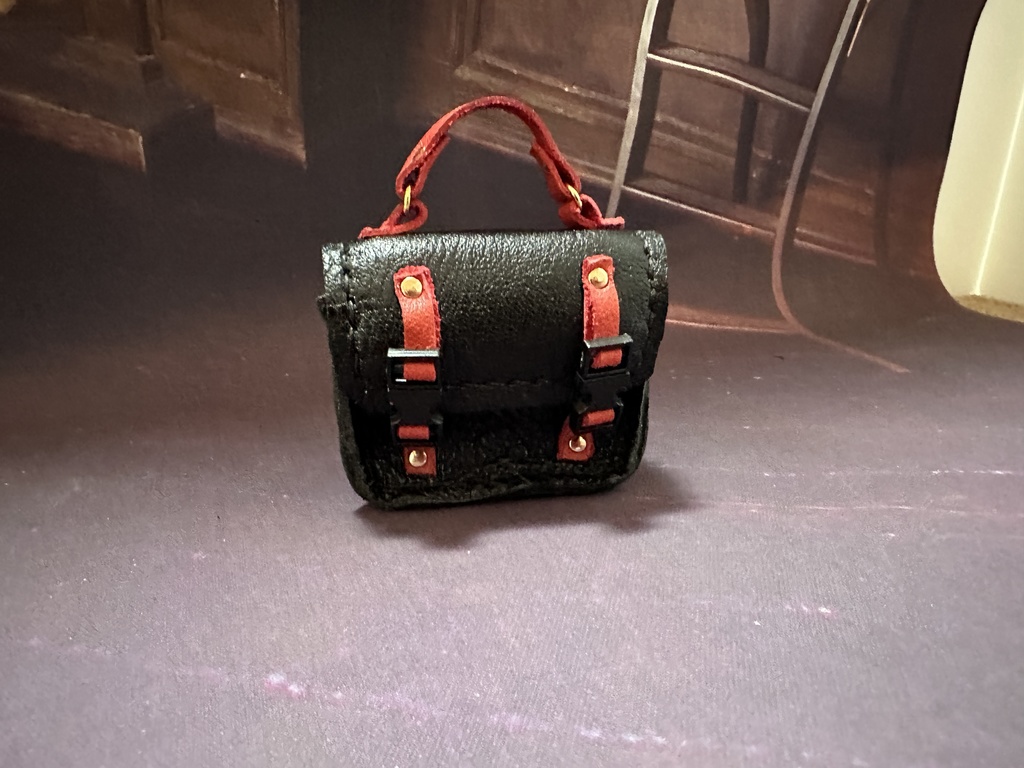ドール用　ハンドメイド　本革　カバン　