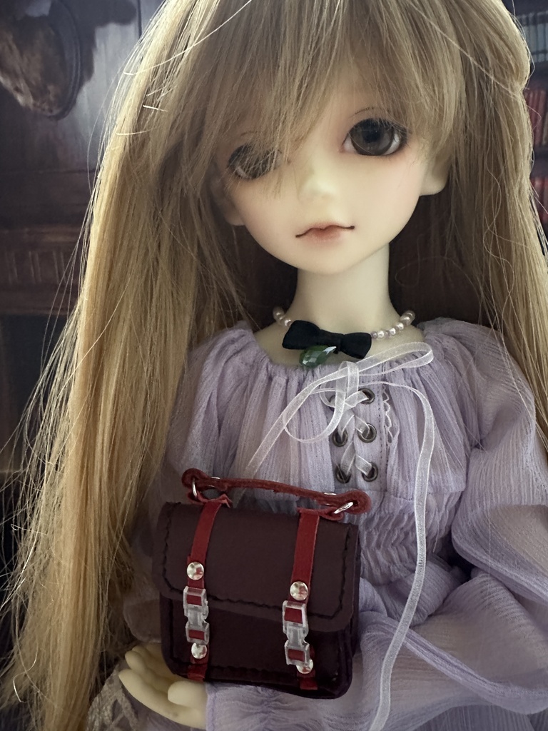 ドール用　ハンドメイド　本革　カバン