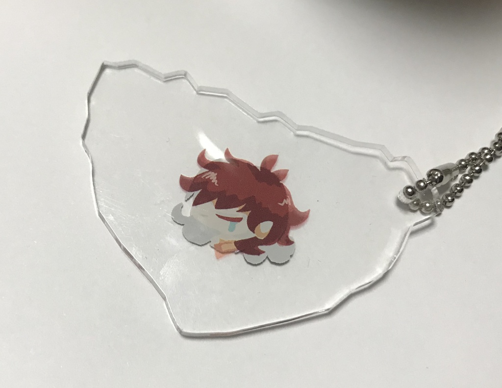 ガラスの幸福キーホルダー