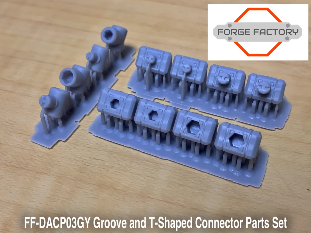 FF-DACP03GY Groove and T-Shaped Connector Parts Set