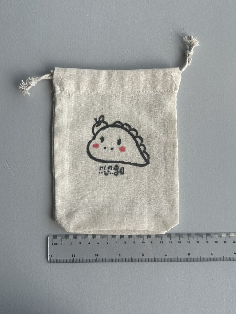 10月限定・直筆の巾着No,3 \ ringoart