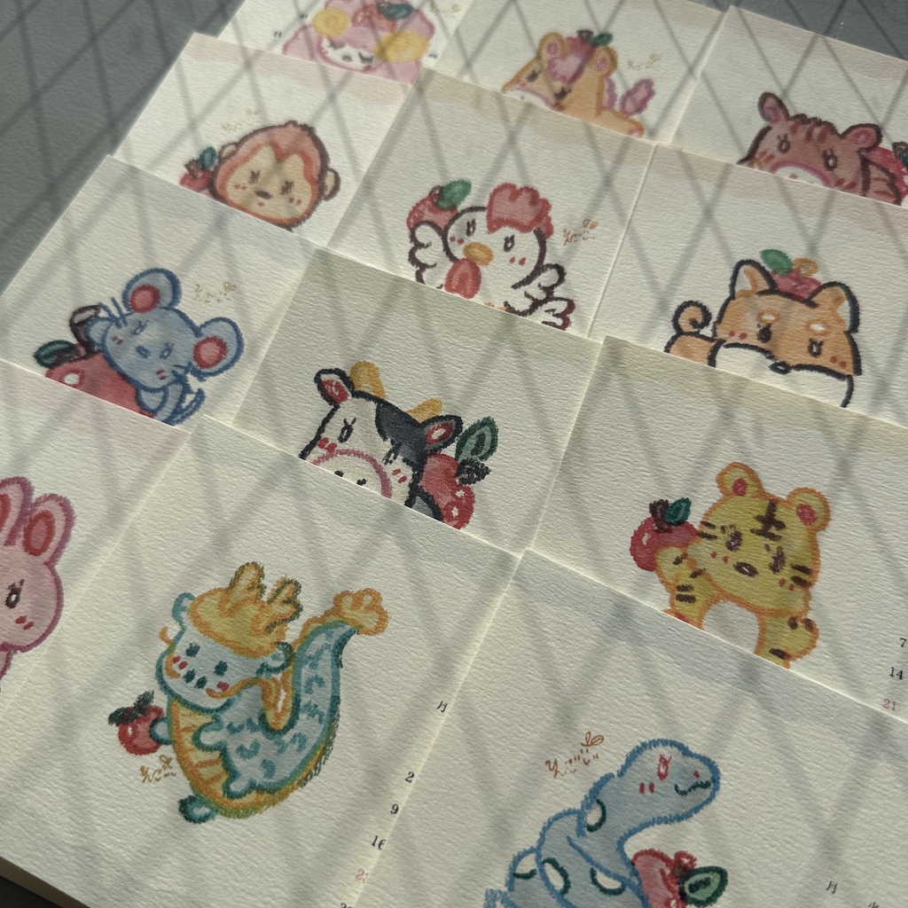 2026りんごオリジナル卓上カレンダー/はがきサイズ