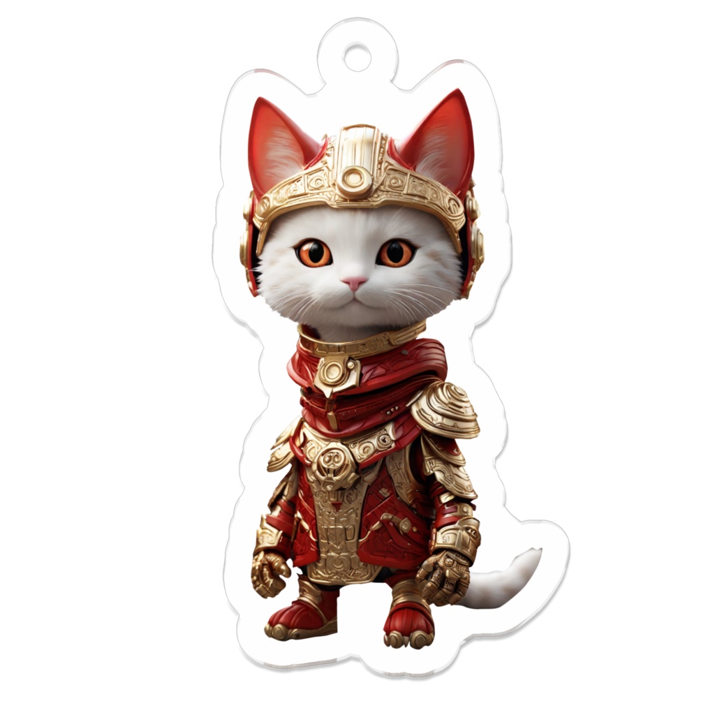 赤猫族の猫神様　戦士1 お守りアクリルキーホルダー