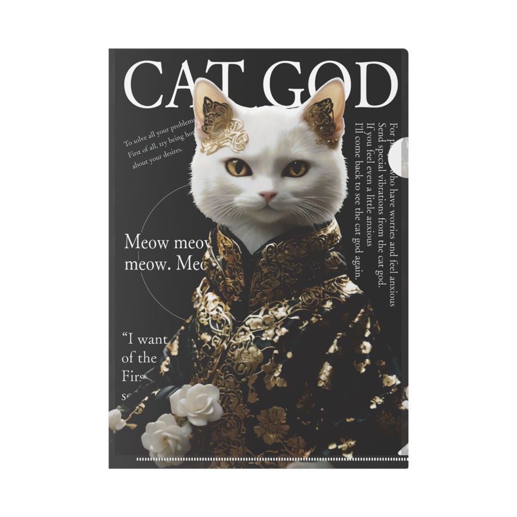白黒猫族の猫神様 戦士1 クリアファイル